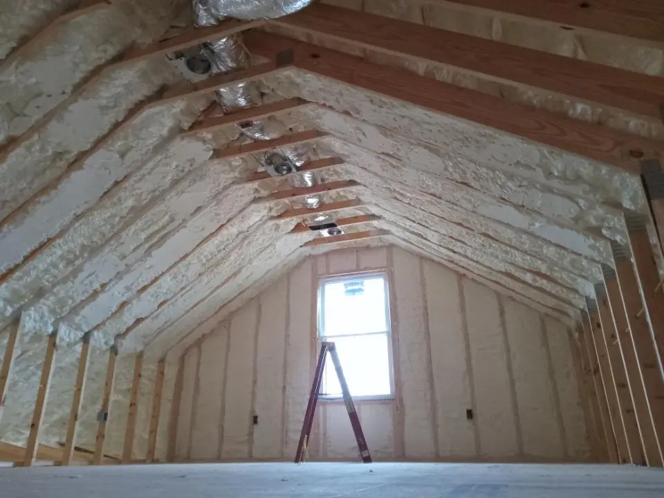 Spray foam roofing application for Crawl Space Insulation project in Holly